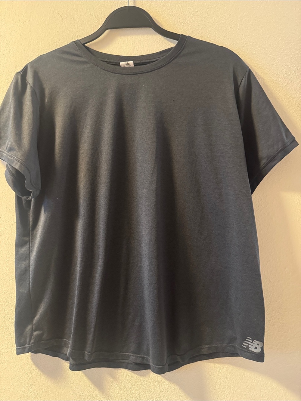 New Balance Women’s Short Sleeve Crew Tee in Dark Charcoal